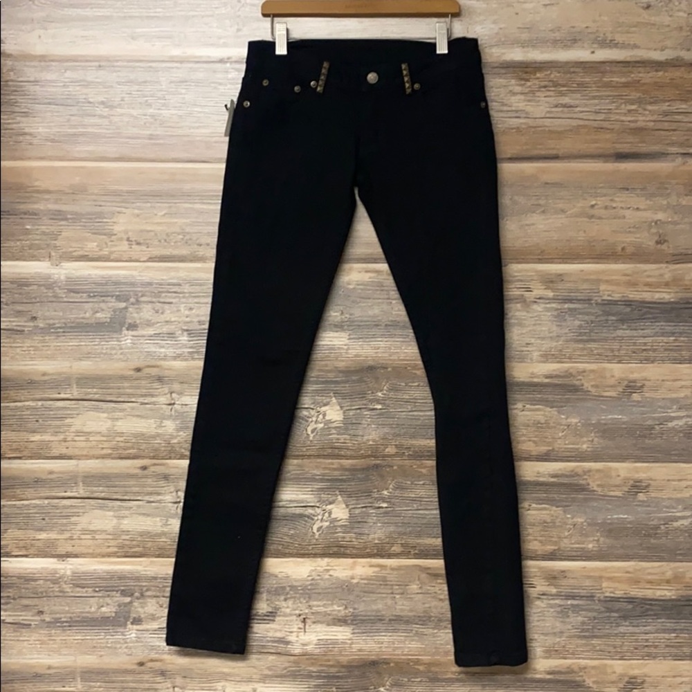 Folter Studded Stretch Black Jeans NWT G15